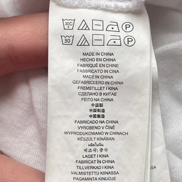 Michael Kors Flutter Sleeve Cotton/Modal Shirt White Medium - Picture 8 of 10